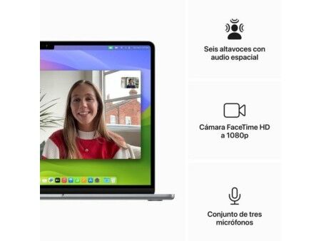 Laptop Apple MC9D4Y/A M3 16 GB RAM 256 GB SSD 15,3"