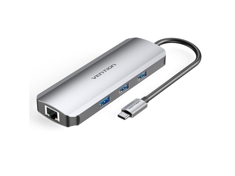 HUB USB Vention TOKHB 100 W Srebrzysty