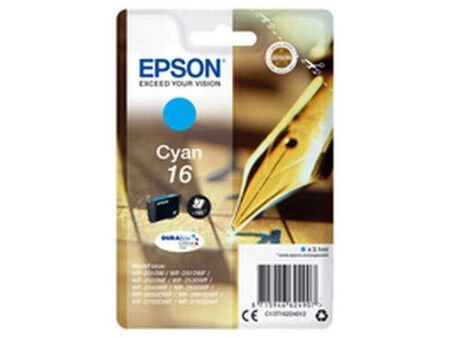 Oryginalny Wkład Atramentowy Epson DURABRITE T16 Turkusowy