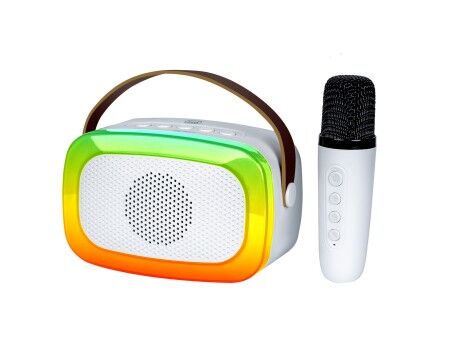 Głośnik z Mikrofonem Karaoke Trevi Trevi XR 8A01 MINI PARTY Biały