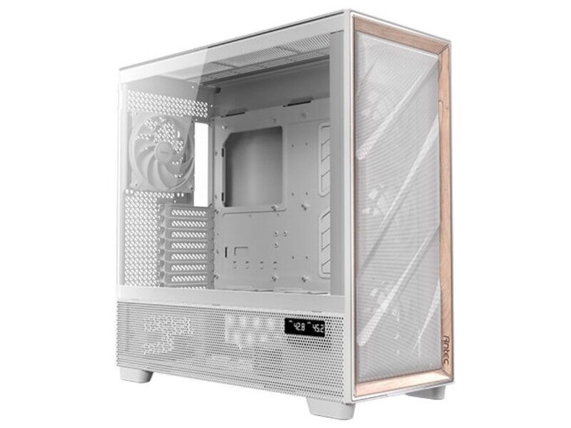 Semi Wieża ATX Antec FLUX PRO White EUV Biały Drewno