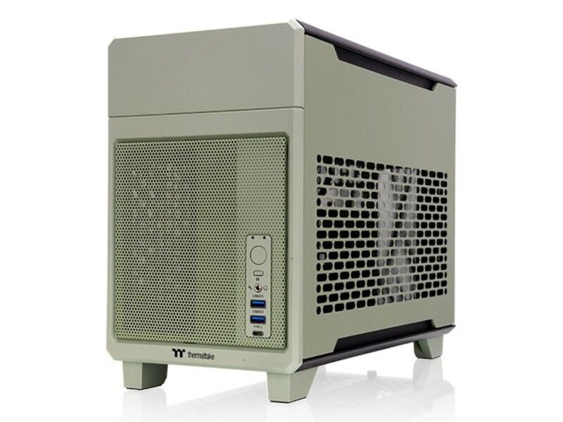 Semi Wieża ATX THERMALTAKE TR100 Mini Tower Verde Kolor Zielony