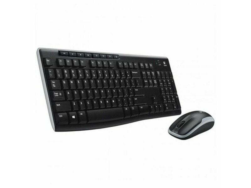 Klawiatura Bezprzewodowa i Myszka Logitech 920-004513 Czarny Qwerty Hiszpańska QWERTY