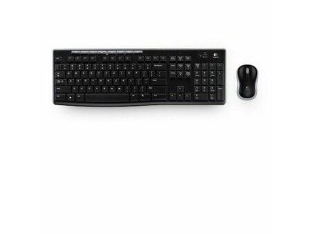 Klawiatura Bezprzewodowa i Myszka Logitech 920-004513 Czarny Qwerty Hiszpańska QWERTY