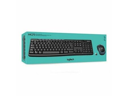 Klawiatura Bezprzewodowa i Myszka Logitech 920-004513 Czarny Qwerty Hiszpańska QWERTY