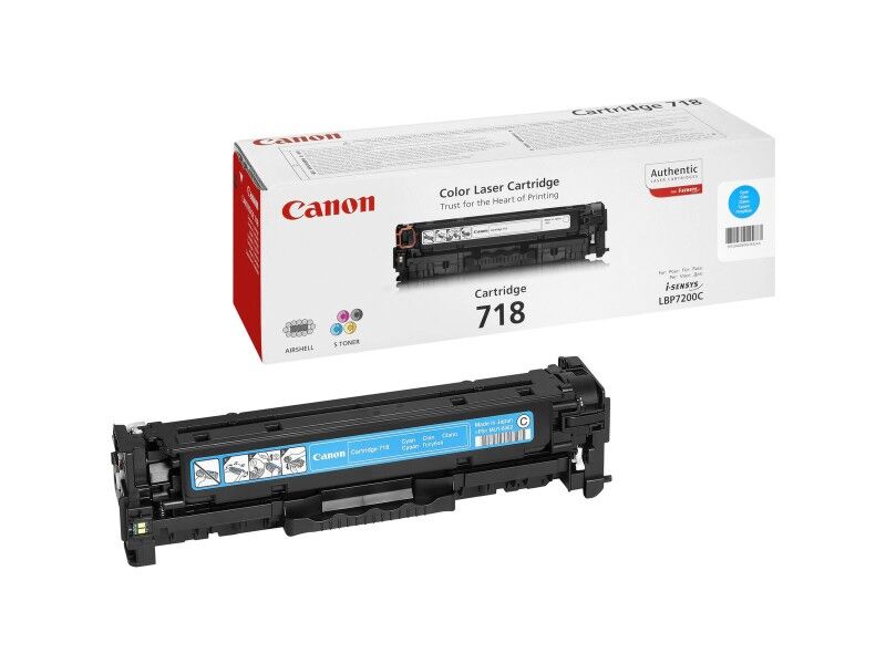 Toner Oryginalny Canon CRG-718 C Czarny Turkusowy