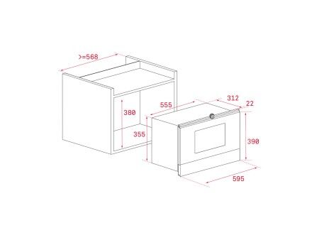 Mikrofalówka Teka ML 8220 BIS Szary 1200 W 22 L