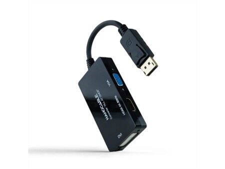 Adapter DisplayPort na VGA/DVI/HDMI NANOCABLE 10.16.3301-ALL Czarny 20 cm