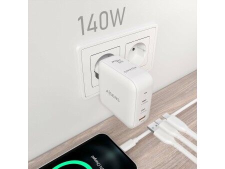 Ładowarka Ścienna Aisens ASCH-140W3P030-W Biały 140 W (1 Sztuk)