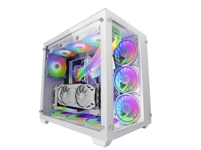 Semi Wieża ATX Mars Gaming MCV3W Biały RGB
