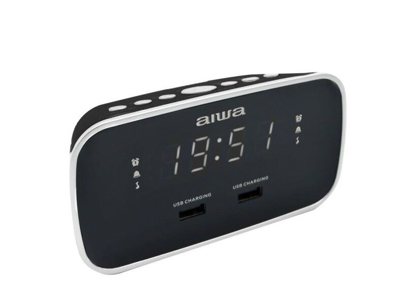 Zegar z Radiem Aiwa CRU-19BK Czarny