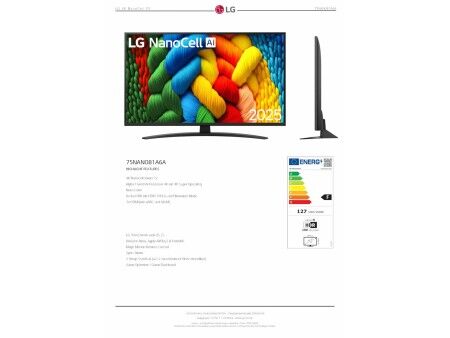 Smart TV LG 75NANO81A6A