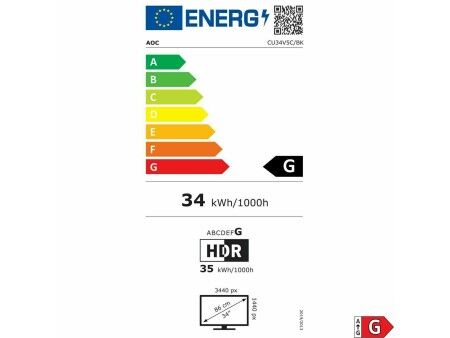 Monitor AOC CU34V5C/BK Wide Quad HD 34"