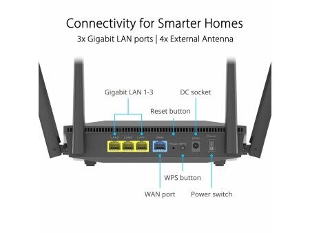 Router Asus 90IG08T0-MO3H00 Czarny RJ45 Ethernet LAN Wi-Fi