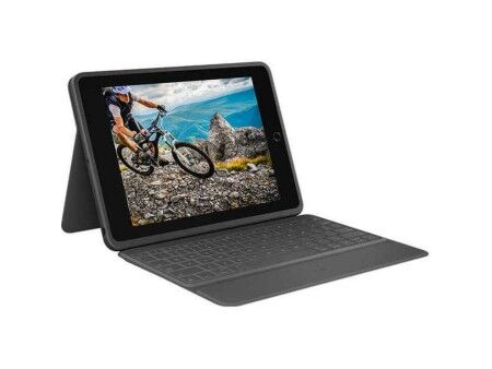 Klawiatura Bluetooth z podstawką do tabletu Logitech 920-009317 Czarny Qwerty Hiszpańska QWERTY iPad 7 Galaxy Tab S2