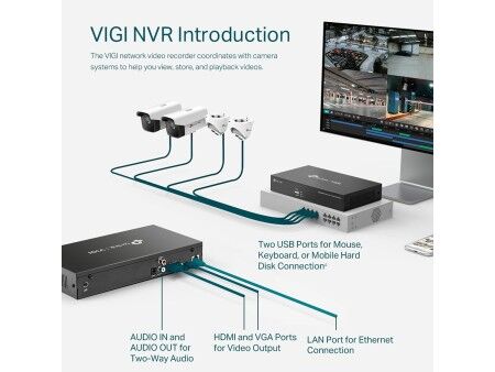 Urządzenie Sieciowej Pamięci Masowej NAS TP-Link VIGI NVR1008H Czarny