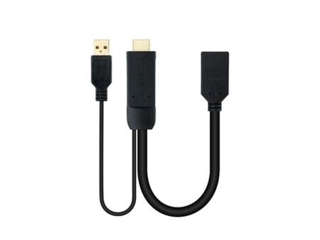 Kabel DisplayPort do HDMI NANOCABLE 10.16.0205 Czarny 20 cm 4K Ultra HD