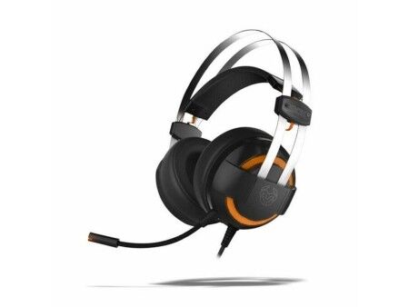 Słuchawki Gaming z mikrofonem Krom NXKROMKDE Czarny Czarny/Pomarańczowy