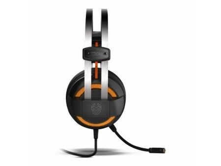 Słuchawki Gaming z mikrofonem Krom NXKROMKDE Czarny Czarny/Pomarańczowy