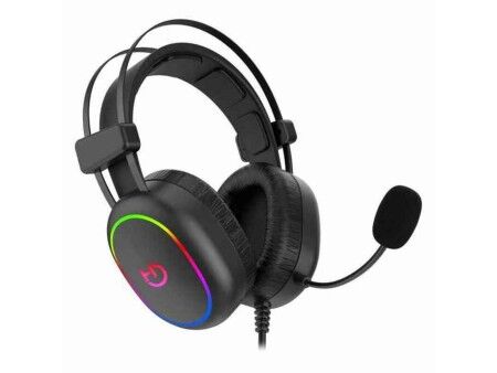 Słuchawki z Mikrofonem Gaming Hiditec GHE010003 ARGB Czarny