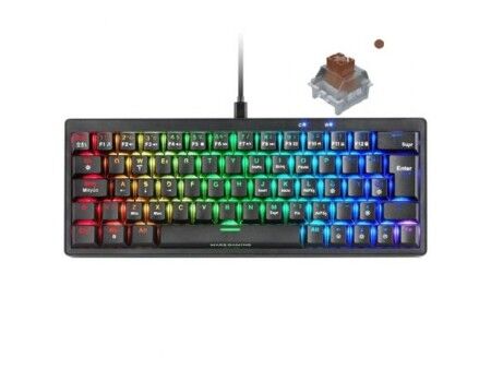 Klawiatura do Gier/ OR: Klawiatura Gamingowa Mars Gaming MKMINIPROBRES Czarny Qwerty US