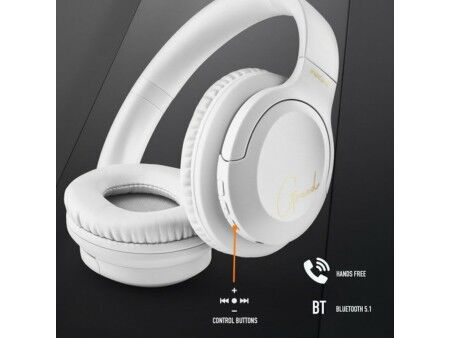 Słuchawki Bluetooth z Mikrofonem NGS ARTICAGREEDWHITE Biały