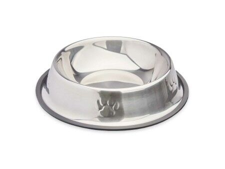 Karmnik dla psów Mascow 309 Szary Srebrzysty Gumowy Metal 26 x 7 x 26 cm (12 Sztuk)