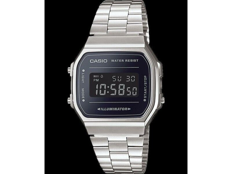 Zegarek Męski Casio A168WEM-1EF Czarny Srebrzysty