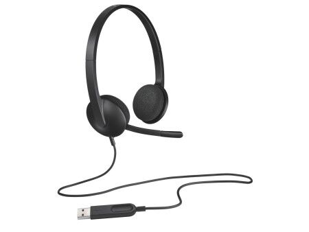 Słuchawki z Mikrofonem Logitech H340 USB 1,8 m Czarny