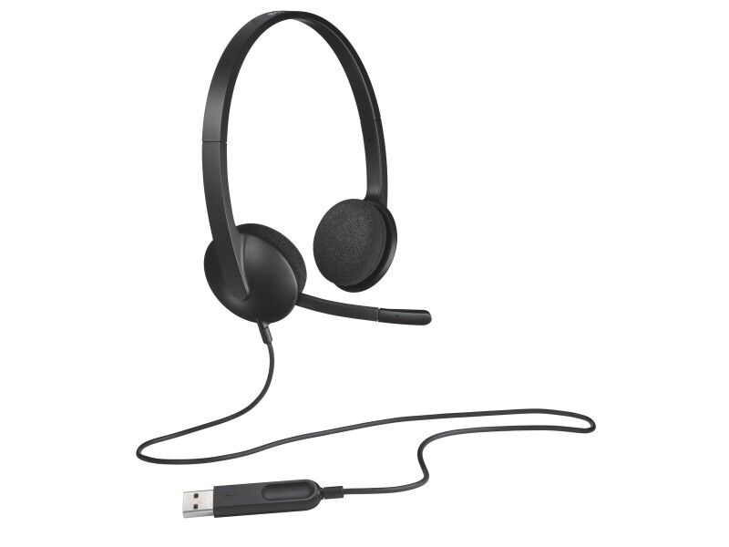 Słuchawki z Mikrofonem Logitech H340 USB 1,8 m Czarny