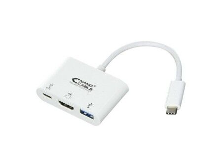 Adapter USB-C na HDMI NANOCABLE 10.16.4302 Full HD (15 cm) Biały (1 Sztuk)