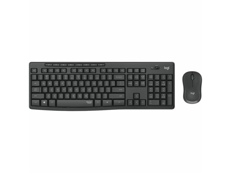Klawiatura Bezprzewodowa i Myszka Logitech 920-009870 Bezprzewodowy Czarny Szary Grafit portugalski