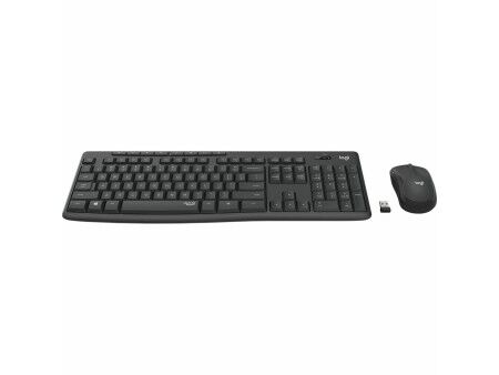 Klawiatura Bezprzewodowa i Myszka Logitech 920-009870 Bezprzewodowy Czarny Szary Grafit portugalski