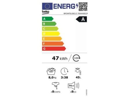 Pralka BEKO BM3WFSU38213 60 cm 1200 rpm 8 kg