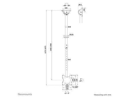 Uchwyt Stołowy do Monitora Neomounts CL35-340BL12 50 kg 23"-42"