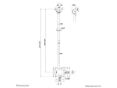 Uchwyt Stołowy do Monitora Neomounts CL35-340BL22 42" 23"-42" 43"