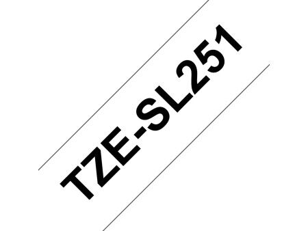 Laminowana Taśma do Drukarki Etykiet Brother TZe-SL251 Biały Czarny (1 Sztuk)