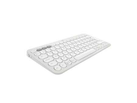 Klawiatura Bluetooth z podstawką do tabletu Logitech K380 Francuski Biały AZERTY