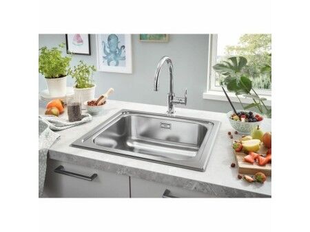 Kran jednouchwytowy Grohe 31719SD0 Stal nierdzewna Prostokątny