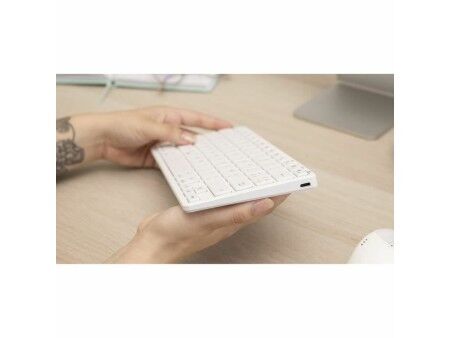 Klawiatura Bluestork Azerty Francuski Biały