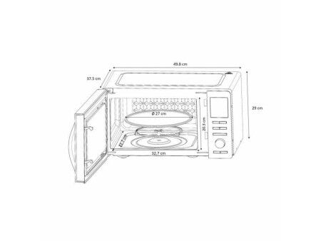Mikrofalówka z Grillem Continental Edison 900 w 25 L Srebrzysty 900 W 25 L