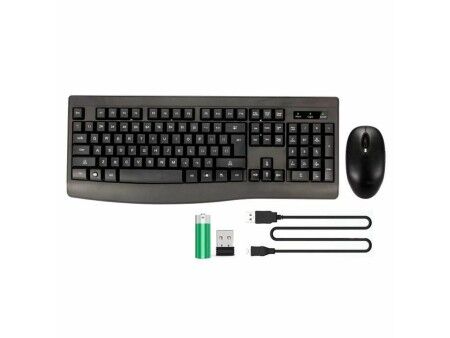 Klawiatura i Myszka Bluestork Clavier Souris Sans Fil Czarny