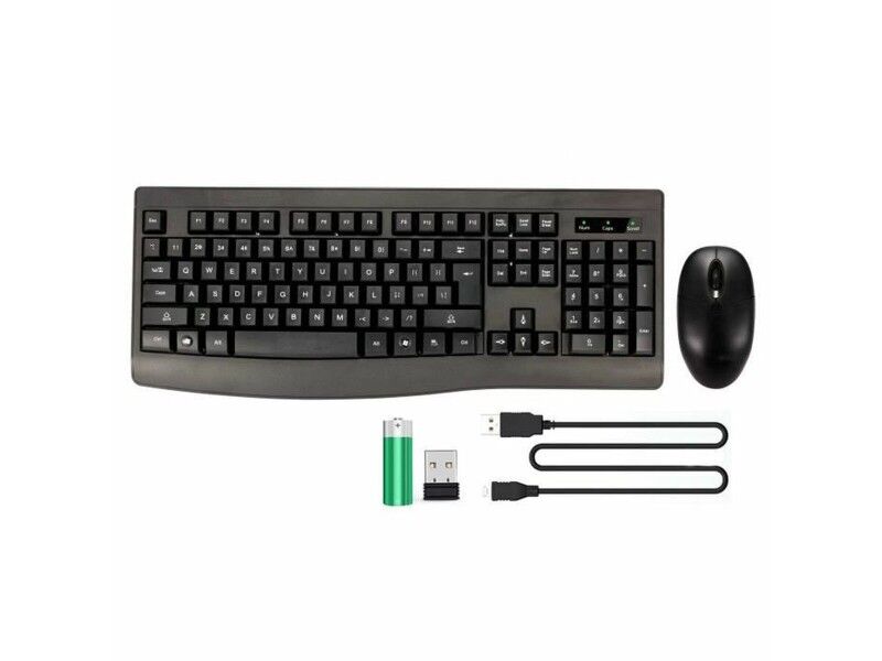 Klawiatura i Myszka Bluestork Clavier Souris Sans Fil Czarny