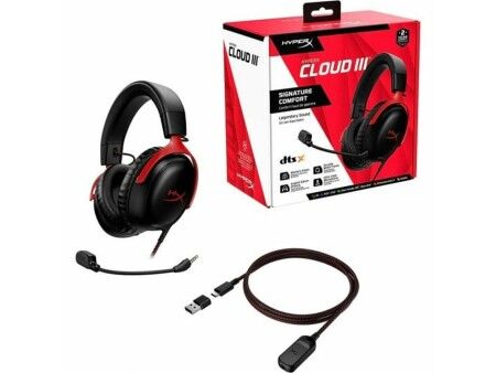 Słuchawki z Mikrofonem HyperX Cloud III Czarny