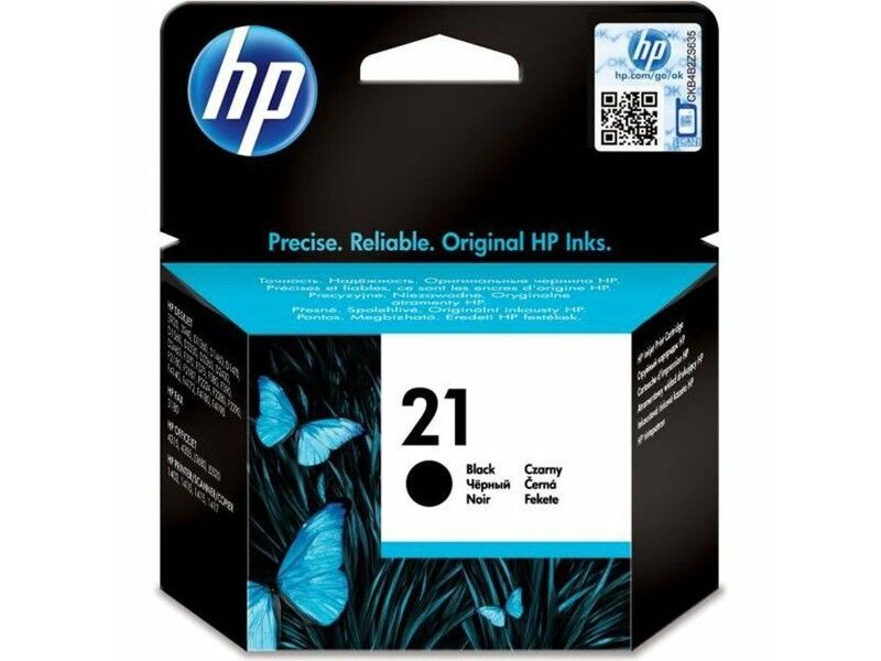 Oryginalny Wkład Atramentowy HP 21 Czarny
