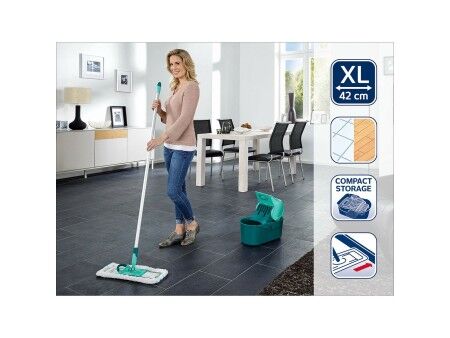 Mop with Bucket Leifheit Niebieski Plastikowy Związek 8 L