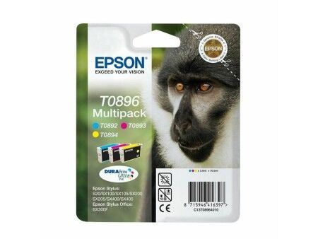 Oryginalny Wkład Atramentowy Epson T0895 Żółty Turkusowy Magenta