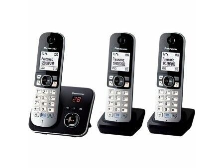 Telefon Bezprzewodowy Panasonic KX-TG6823 Biały Czarny Czarny/Srebrzysty