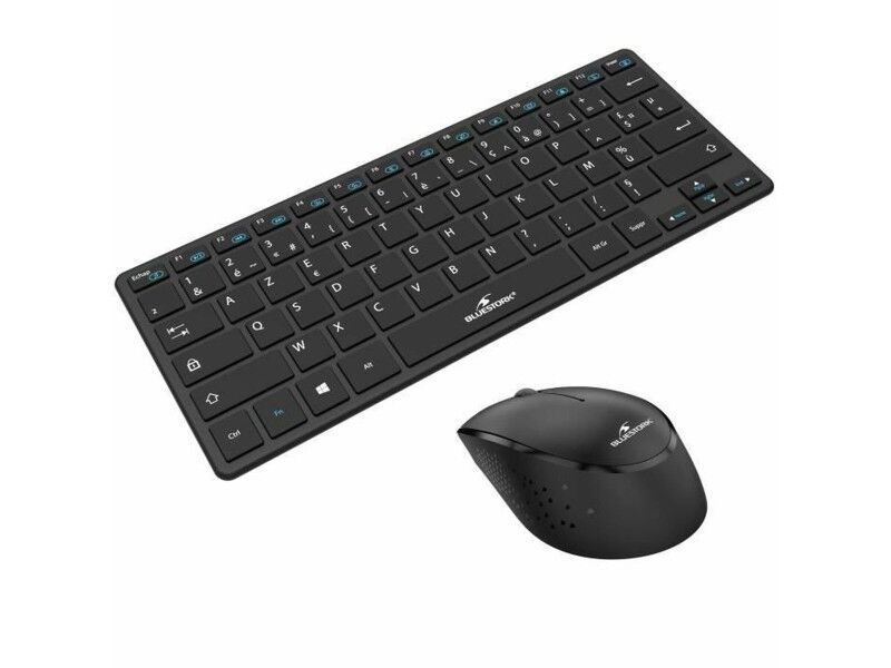 Klawiatura i Myszka Bluestork Sans fil Ultra compact Czarny