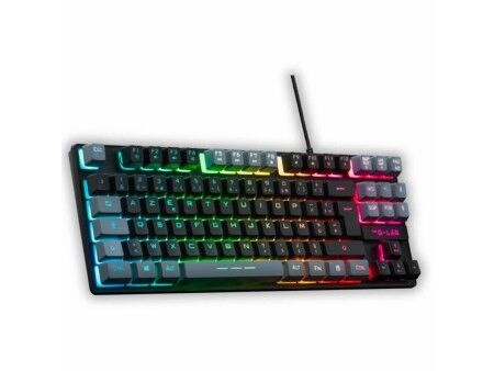 Klawiatura The G-Lab KEYZ CAESIUM Czarny Szary Azerty Francuski